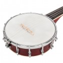 Exquisite Professional 4-string Banjo Set Wood Color