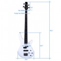 Exquisite Stylish IB Bass with Power Line and Wrench Tool White