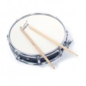 Glarry 13x3.5 Inch Professional Snare Drum Drumsticks Drum Key Strap Set Black