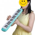 Glarry 37-Key Melodica with Mouthpiece & Hose & Bag Green