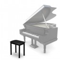 Glarry Demountable Piano Bench Stool Keyboard Bench Iron-made Legs 220lbs / 100kg