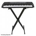 [US-W]Glarry Dual-tube X-Shape Keyboard Stand Black